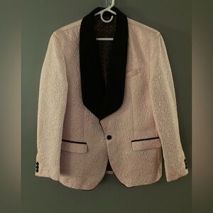 Worn Once! Like New! YFFUSHI Light Pink Brocade Blazer